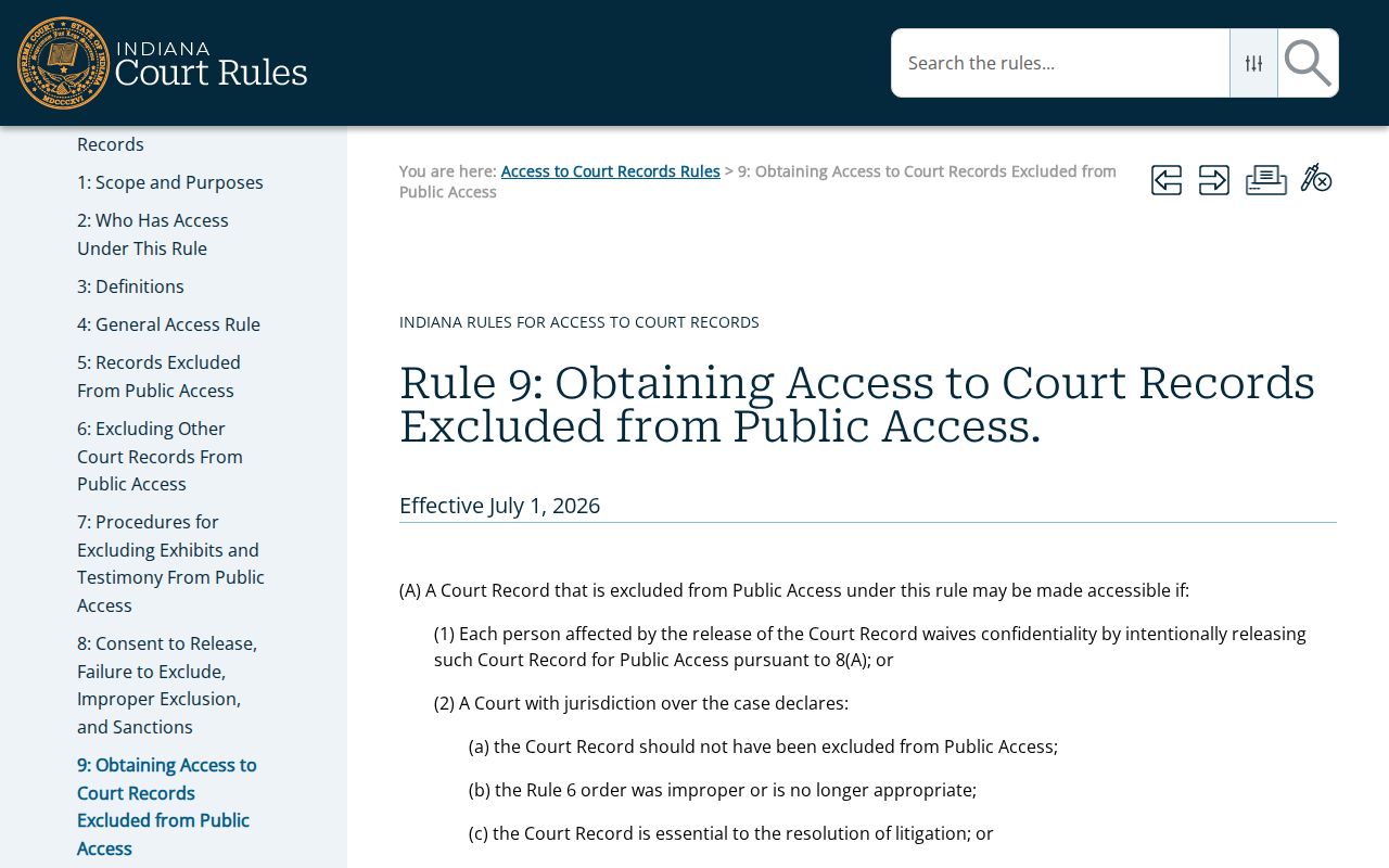 Argos court records research showing judicial access rules