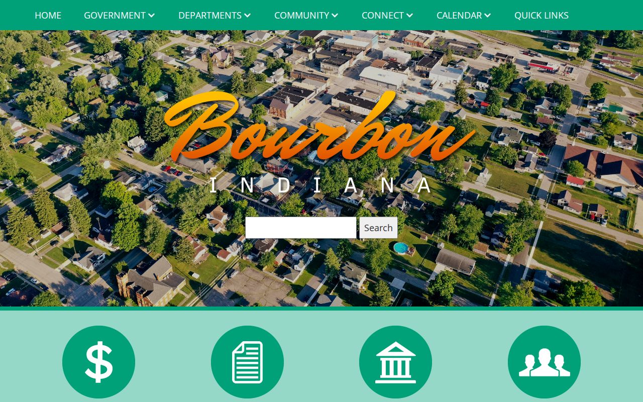 Bourbon court records source showing the official town site