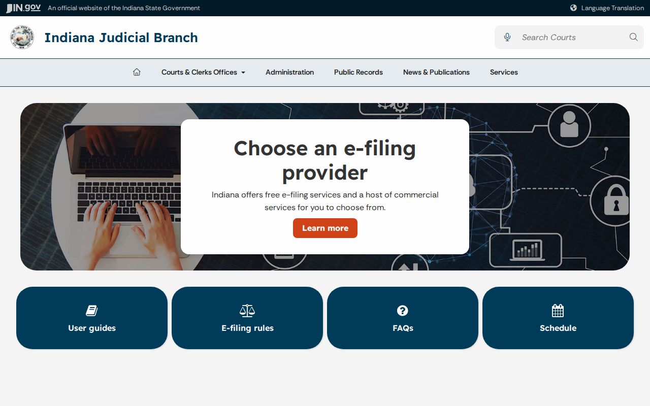 Marshall County court record e-filing source