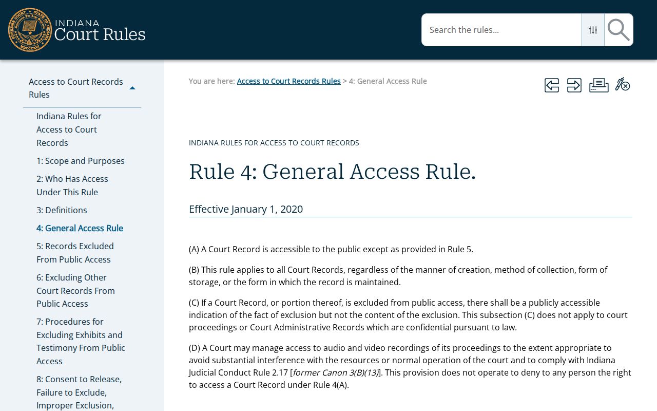 Marshall County court record Rule 4 access source