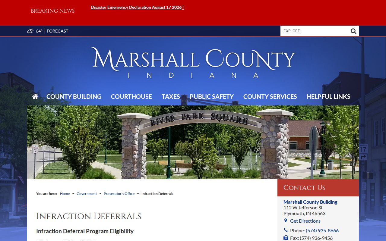 Marshall County traffic court Superior Court 2 source