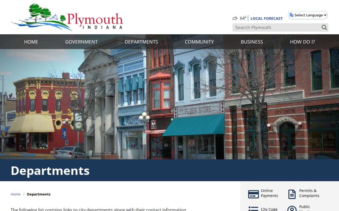 Plymouth court records and city departments source